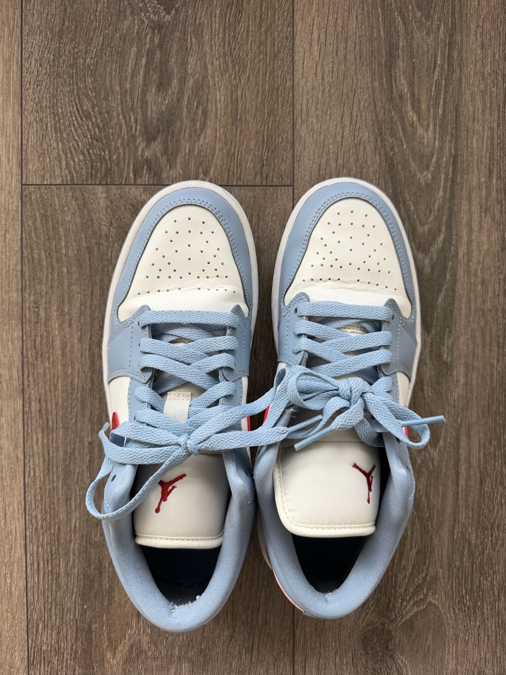 Nike Air Jordan 1 Low Sneakers – Women’s Size 9 – Blue / White / Red - Picture 5 of 8